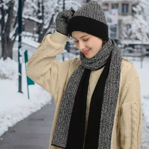 Paquete de 3 gorros de lana de pescador para hombre, gorro de punto corto  para reloj de pesca con puños