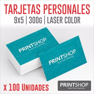 Tarjetas Personales Color Printshop 9x5 300g Simple Faz X100