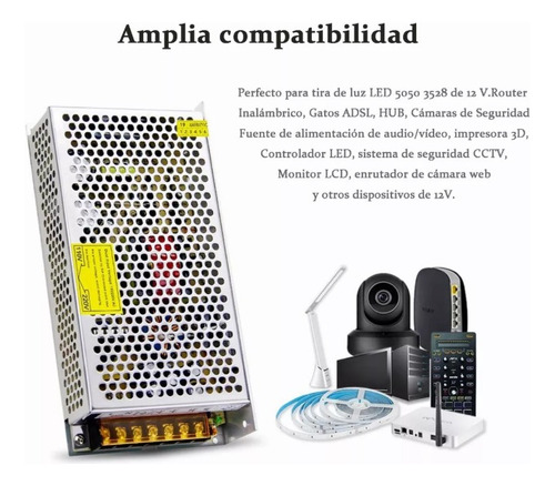 Fuente De Poder Conmutada 12v 12.5a 150w