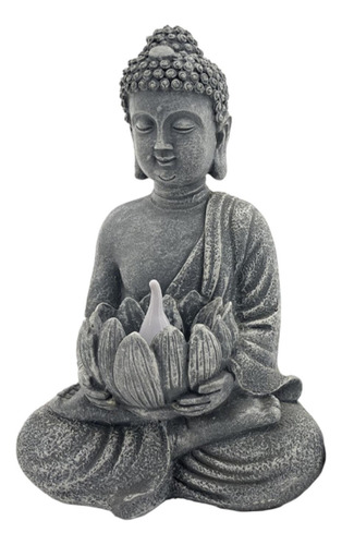 Estatua De Buda Con Energía Solar Con Adornos De Tamaño L
