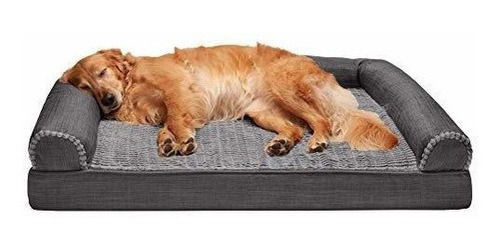 Furhaven Pet - Sofa Ortopedico De Felpa, Colchon Ergonomico