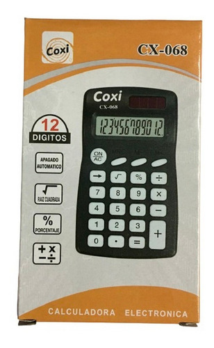 Calculadora Coxi Chica 12 Digitos De Bolsillo Ar1 Cx-068