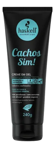 Creme Em Gel - Haskell - Cachos Sim - Protetor Térmico 240g