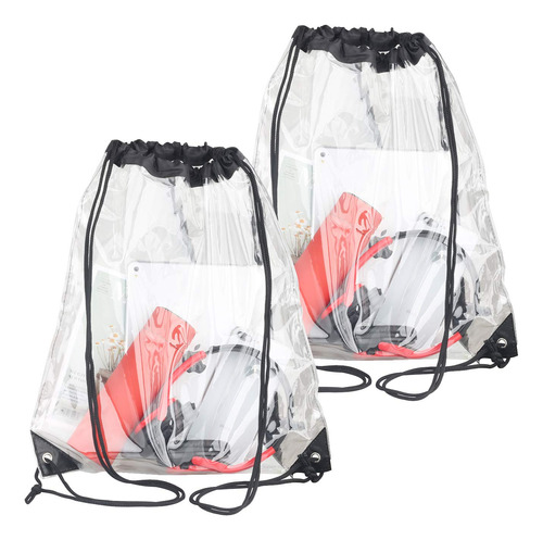 Bols0s De Cordón Haoguagua 2 Bolsas Transparentes Con Cordón