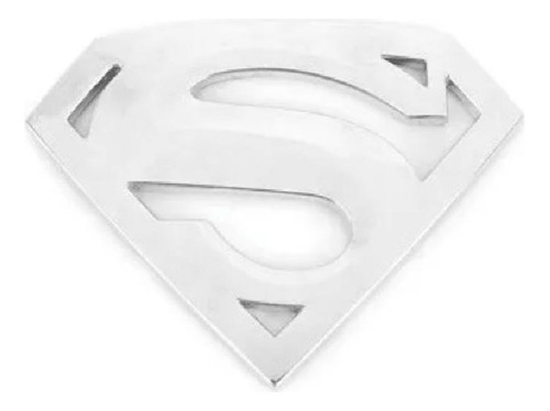 Emblema Adesivo Alto Relevo 3d Superman Cromado Cromado