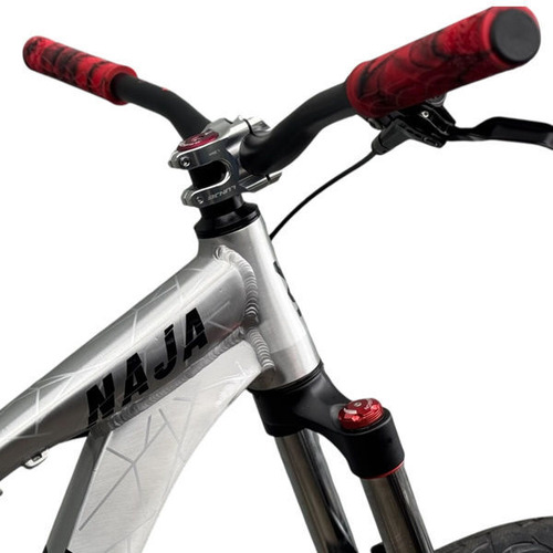 Bicicleta Hupi Naja 2025 Prata/vermelha Aro 26 Wheeling/grau