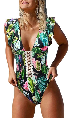 Traje De Baño Entero Mujer Daikiri Flores