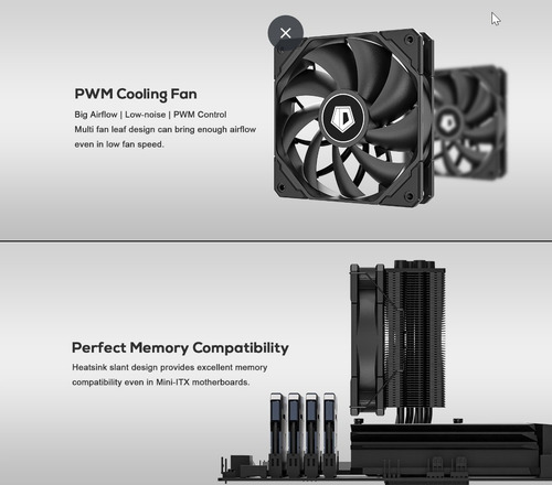 Cooler Cpu Id-cooling Se-224-xts Intel Amd 220w Tdp Negro !