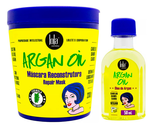 Lola Argan Oil Kit Reconstructor Mascara + Serum Reparador 
