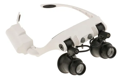 Visera De Cabeza De Doble Ojo Lupa Lentes De Luz Led 8