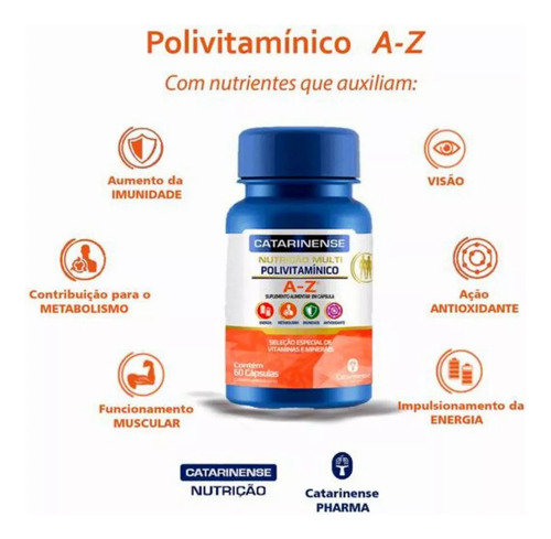 Combo Vitaminas De A-z E Energia Polivitaminico Catariense