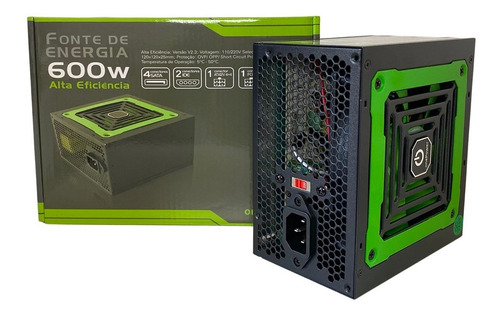 Fonte Atx 600w Real One Power Eps 12v 4 Sata Pci E 8/6 Pinos