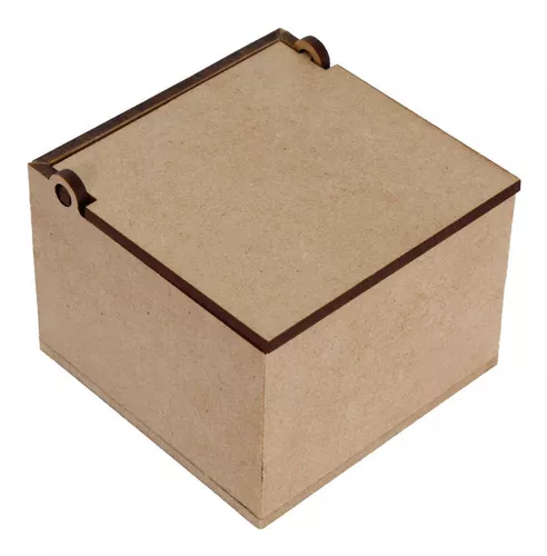 Caja Decorativa Pequeña De Madera Con Tapa Con Bisagras Y B