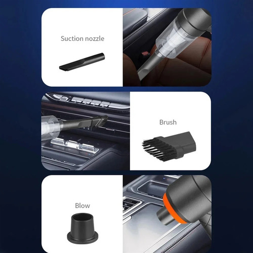 Aspirador De Coche Sin Cable Recargable De Mano 6000 Pa