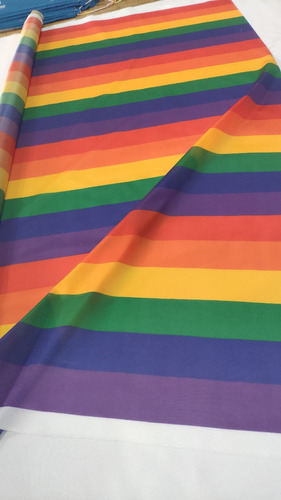 Tela De Bandera Arcoiris Lgbt X Metro 1.5 De Ancho