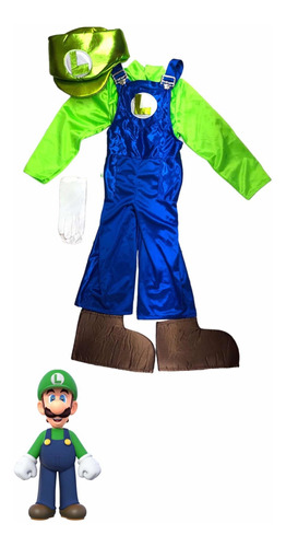Disfraz Luigi De 2 A 3 Años. Incluye 5 Piezas