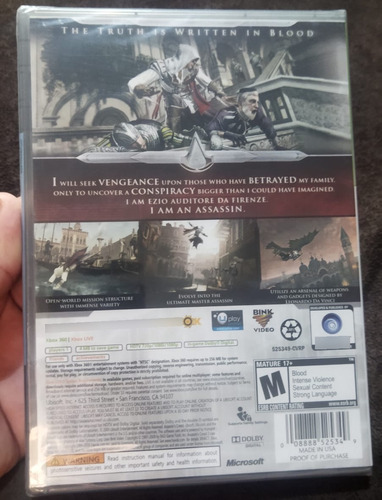 Assassin's Creed Ii Xbox 360 O Xbox One O Series X Sellado (Usado)