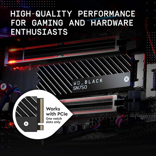 Ssd Wd_black Sn750 Nvme 2tb Gen3 Pcie, M.2 2280, 3d Nand