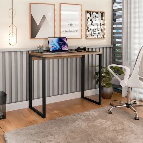 Mesa Escrivaninha Industrial Aço Mdf