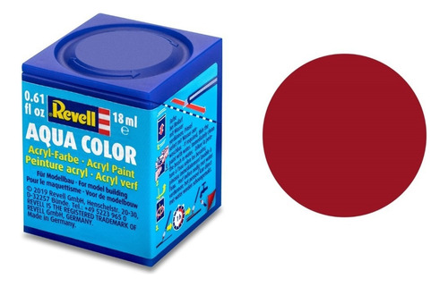 Tinta Aqua Color Vermelho Carmin Fosco 18ml 36 Revell 36136