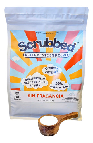 Scrubbed Detergente En Polvo No Tóxico He, 2.27kg 140 Cargas