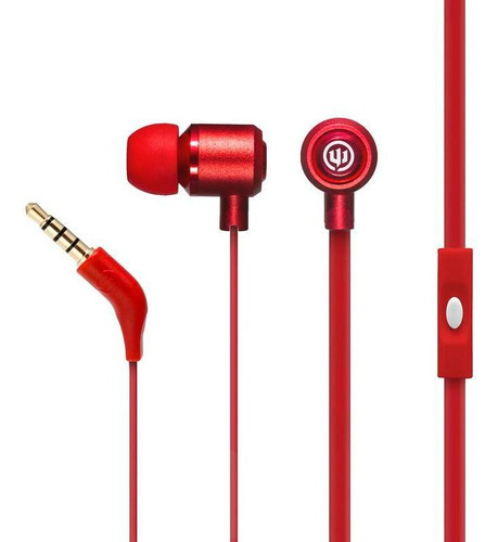 Audifonos Hd Wicked Panic In Ear Con Microfono Color Rojo metalizado