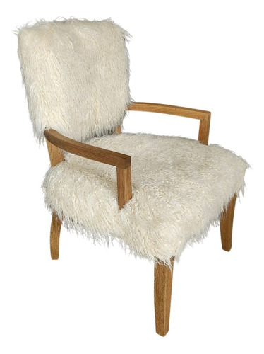 Butaca Silla Sitial Asiento Tapizado Lana Comedor Living Lcm Color Beige