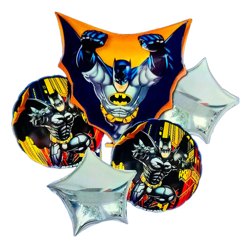 Bouquet Globos Batman Murcielago Avengers Heroe