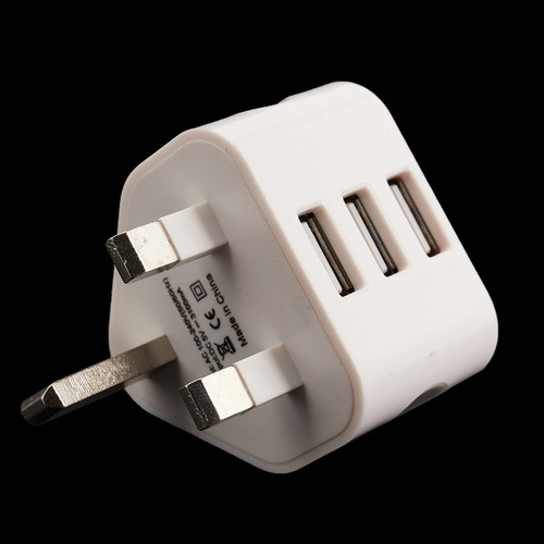 2 Adaptadores De Cargador De Pared Usb Universal De 3 Pines