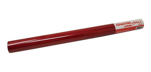 Forro Adhesivo Janel Kristal Rojo Rollo De 45cm X 1.5m 1 Pz