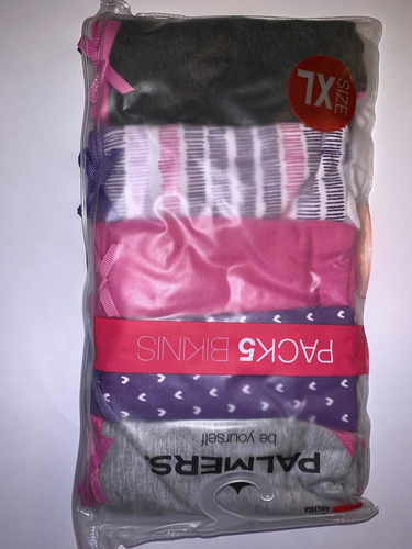 Pack De 5 Bikinis Marca Palmers, Talla Xl, Algodón.