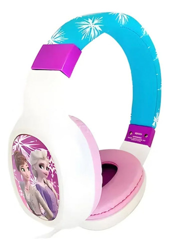 Audifonos Estero Con Cable Microfono Disney Frozen Lila