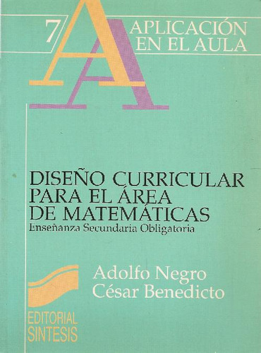 Libro Diseño Curricular Para El Area De Matematicas : Eso De