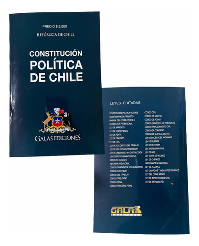 Constitución Política Actual De Chile - Galas Ediciones