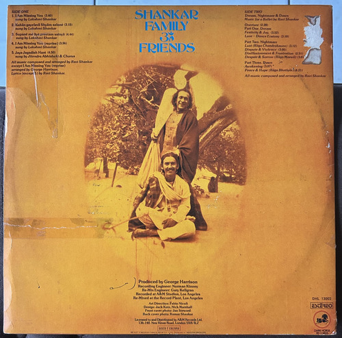 Lp Ravi Shankar - Family & Friends - 1974 - George Harrison (Usado)