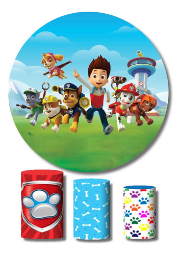 Paw Patrol Set De Fundas De Tela Para Aro 2m Y 3 Cilindros