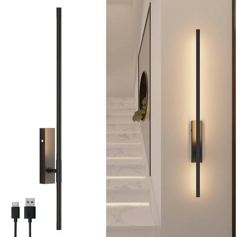 Juego De 1 Aplique De Pared Con Pilas, Recargable De 32,7 Pu