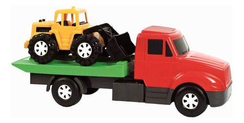 Brinquedo Caminhão Plataforma C/ Trator Brinquedo Barato