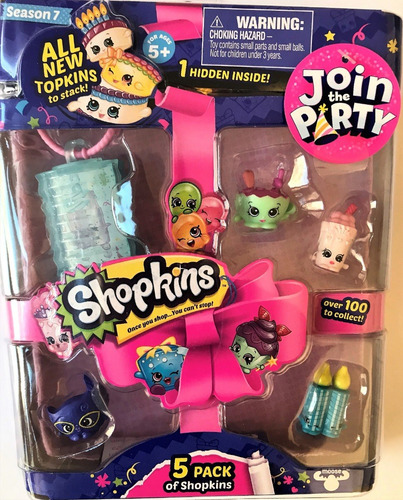 Lote 5 Sets Shopkins Join The Party - Lote A (Usado)