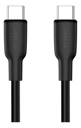 Cable Tipo C Tipo C 65w Silicon Flex 1.8mts Negro Argom Tech
