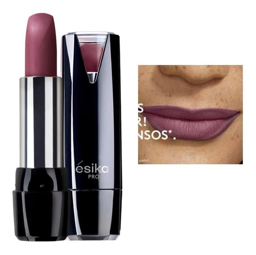 Labial Hd Velvet Mate Aterciopelado Malva Petal Ésika