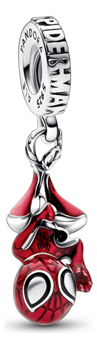 Charm Ale S925 Colgante Spiderman De Marvel En Plata Regalo