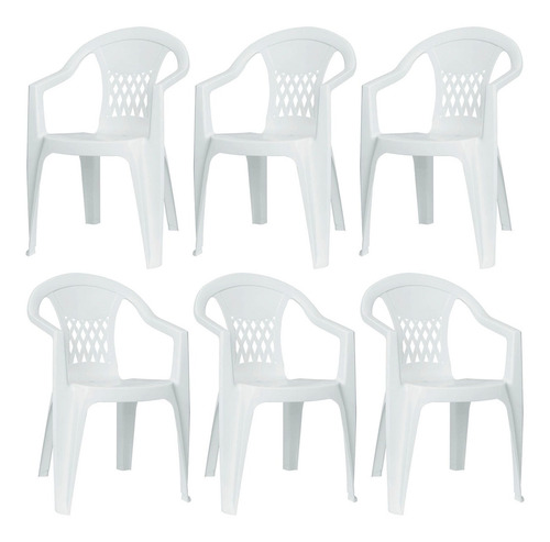 Set Sillas Plásticas Tramontina Olinda X6