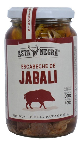 Escabeche De Jabalí 500gr Asta Negra By Granjas Patagónicas