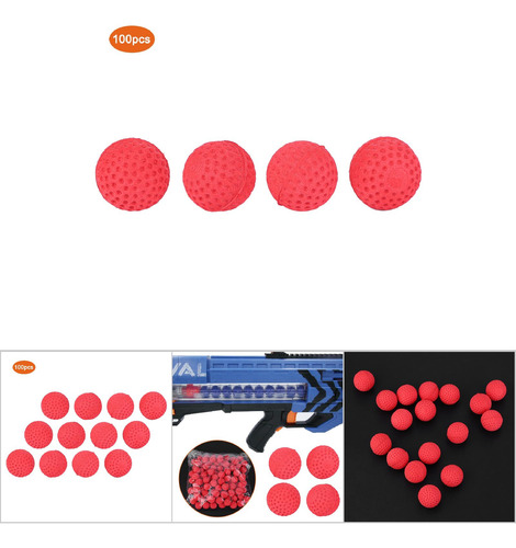 Paquete De 100 Balas De Goma Eva Soft, Redondas, Universales
