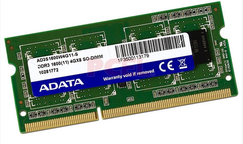 Memoria Adata 4gbddr3 4gx8 So-dimm Laptop