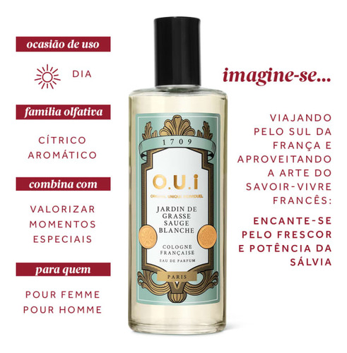 O.u.i Jardin De Grasse Sauge Blanche Eau De Parfum 100ml