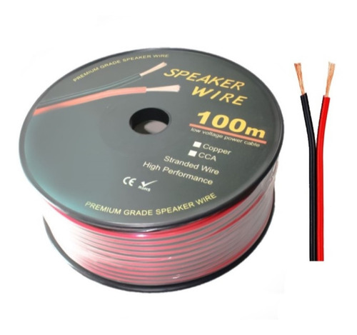 Cable Paralelo 2x24 Awg / Cca Carrete 100 Metros