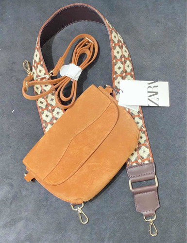 Cartera Zara Cuero Marrón