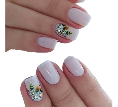 120 Adesivos Unha Tipo Artesanal Top Nail Art Mão + Brinde